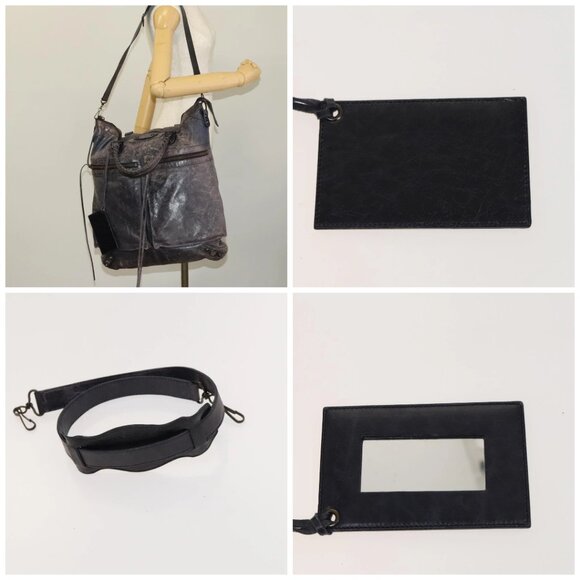 BALENCIAGA Classic Square Tote Bag Leather Purple - Picture 15 of 15